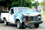 29/12/2007: CHOQUE SIN HERIDOS EN RIVADAVIA Y ALBERDI.  El conductor de la camioneta result� ileso en el hecho. 