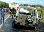 31/01/2008: Incendio destruye una camioneta en la Ruta 6.  El conductor de la camioneta result� ileso. 